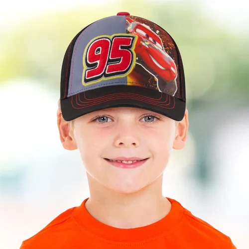 Vista 2 de Disney Cars - Gorra de béisbol Lightning McQueen para niños talla 2-4 o 4-7