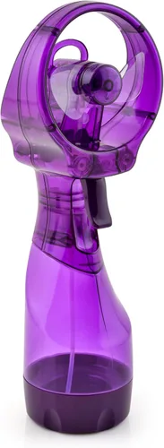 Vista 11 de O2COOL - Ventilador de mano de lujo, funciona con pilas, ventilador pulverizador de agua (verde) Sí