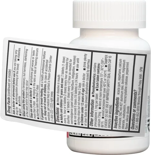 Vista 5 de HealthA2Z® Paquete de ahorros mega: subsalicilato de bismuto de 262 mg, 100 tabletas masticables y organizador de pastillas XL de 7 días