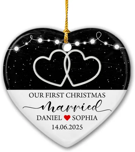 Vista 23 de Adorno de Navidad de Bautismo Personalizado para Niño y Niña, Adorno de Bautizado "Dios Te Bendiga", Regalo de Recuerdo de Bautizo, Adornos