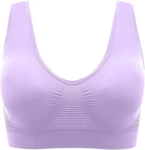 Vista 2 de ADJHDFH Hollowed Out Mesh Sports Underwear Chaleco de mujer Running Back Yoga Fitness Bra Crop Sports Bra