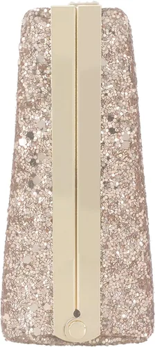Vista 6 de Bolso de mano grande con purpurina para fiesta, bolso de mano brillante para mujer, Oro Rosa