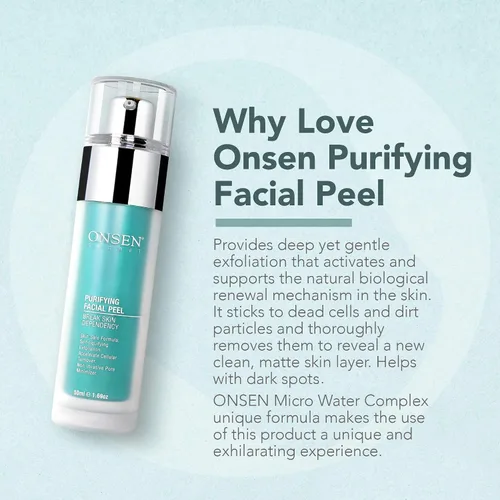 Vista 3 de Onsen Secret Gel exfoliante exfoliante – Exfoliante facial suave diario, removedor de manchas oscuras, exfoliante facial orgánico para pieles