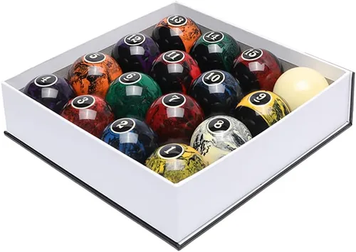 Vista 4 de CUPPA Juego de bolas de billar/bolas de billar profesional, 16 bolas completas para mesas de billar
