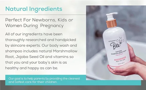 Vista 2 de Champú y gel de baño (Tropical Fusion), fórmula natural 2 en 1 para recién nacidos, niños pequeños y niños, 12 onzas
