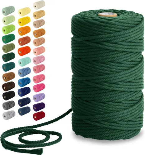 Vista 130 de Nook Theory Hilo de macramé de 3mm 109 yardas - Cuerda de macramé suave de 4mm, 5mm perfecta para nudos - Suministros de macramé para colgadores