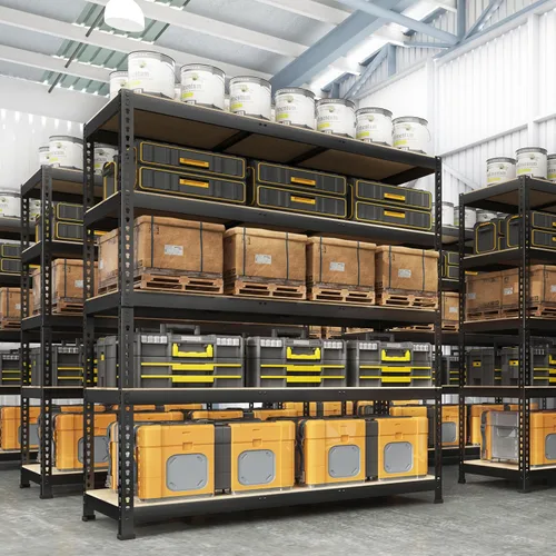 Vista 2 de Prilinex Estantes de almacenamiento resistentes de 48 pulgadas de ancho x 18 pulgadas de profundidad x 72 pulgadas de alto, estantería de metal