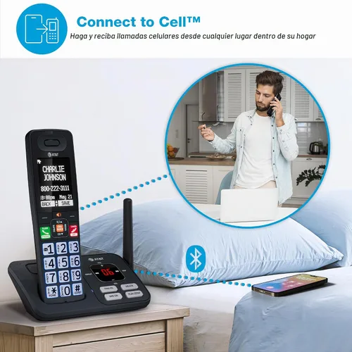 Vista 3 de Teléfono inalámbrico AT&T con sistema de contestador — BL108