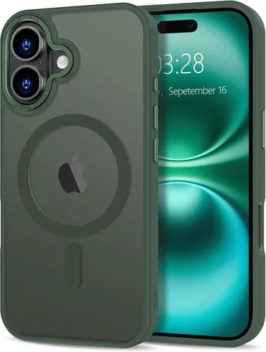 Vista 155 de Anuck - Funda magnética para iPhone 11 compatible con MagSafe, carcasa trasera mate translúcida dura, borde de TPU, delgada, resistente a impactos