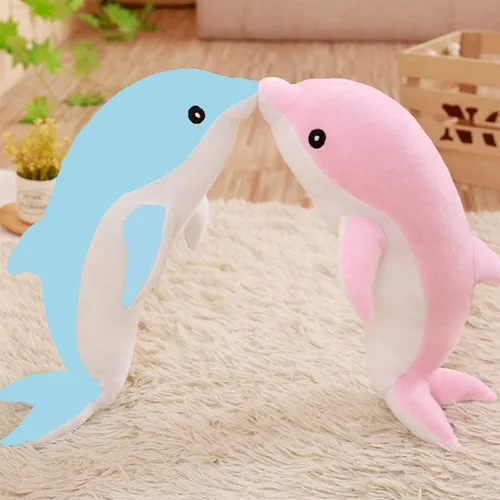 Vista 7 de Somao Animales de Peluche Delfín Almohada de Peluche Súper Suave Juguetes de Peluche de Animales Marinos Muñecas para Niños y Niñas Cojín para Azul