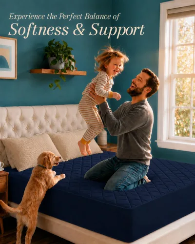 Vista 6 de Utopia Bedding - Funda acolchada ajustada para colchón, tamaño matrimonial, protector y cubierta de colchón elástico con bolsillo profundo que se