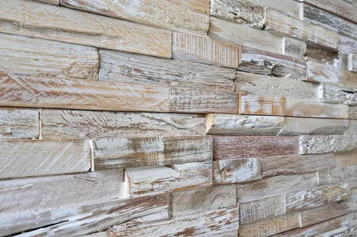 Vista 2 de WoodyWalls - Paneles de pared 3D, paneles de madera hechos de tablones de madera de granero, cada panel de madera está hecho a mano, juego de 10