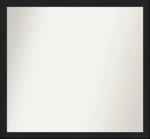 Vista 137 de Amanti Art Espejo de baño negro para sobre fregadero, 22 x 22 pulgadas, espejo de tocador cuadrado estrecho negro Avon, marco de madera casual