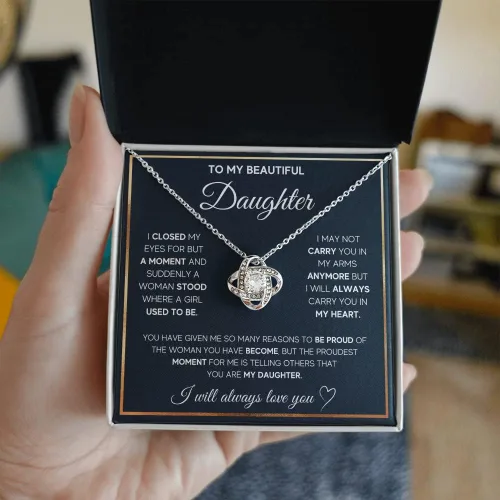 Vista 6 de FG Family Gift Mall Regalos de cumpleaños para hija, regalos de padre e hija de mamá, regalos para hija de papá, collares de hija de mamá, joyería