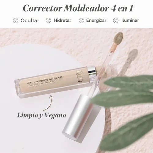 Vista 2 de PÜR MINERALS 4-in-1 Sculpting Concealer for Women - Conceals, Brightens, Plumps & Corrects - Hydrating & Moisturizing Makeup Concealer with Medium