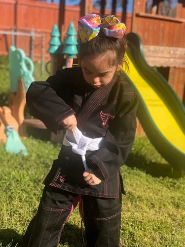 Vista 6 de Jayefo JIU Jitsu GI para niños y niñas IBJJF Legal BJJ ligero suave preencogido para niños y jóvenes sin MMA cinturón blanco