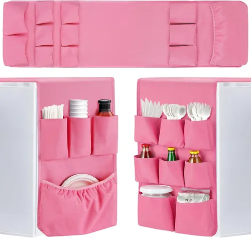 Vista 8 de Mini organizador extendido para nevera, 55 x 13 pulgadas, organizador de almacenamiento para el regreso a la escuela, dormitorio y oficina, sobre
