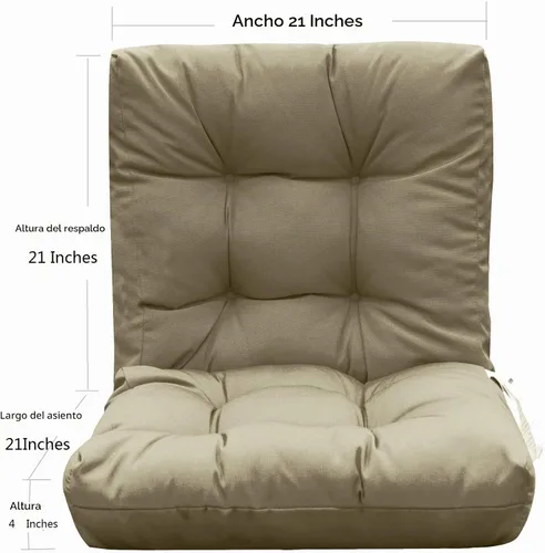 Vista 2 de QILLOWAY - Cojín o respaldo para asiento de exterior, cojín de repuesto, primavera/verano, Moderno, Beige