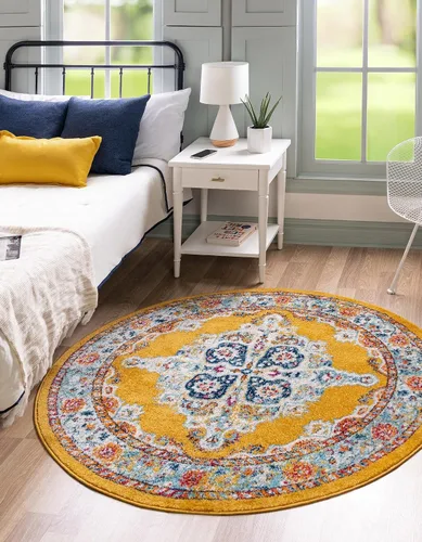 Vista 18 de Unique Loom Parker Collection - Alfombra de área Merakli (2 x 3 pies, rectangular, aguamarina/beige)
