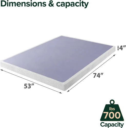 Vista 2 de Zinus - Base de colchón / box spring de madera de perfil bajo de 10 cm (4,0 pulgadas), para colchón, tamaño individual