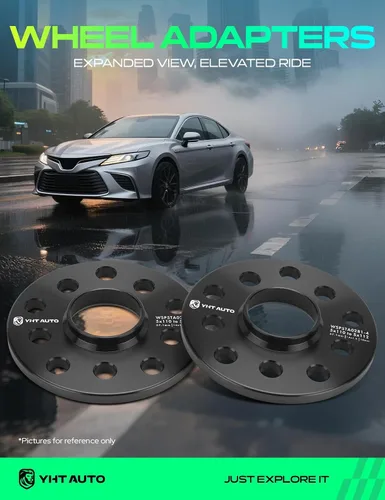Vista 2 de YHTAUTO adaptadores para ruedas con buje céntrico de 5x100/5x112mm, 10 mm, compatibles con modelos Audi, Volkswagen, A4, TT, Jetta, Passat