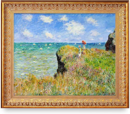 Vista 36 de A&T ARTWORK Antibes Seen from The Salis Gardens de Claude Monet Las Obras de Arte Clásico Mundial Reproducciones, Impresiones de Arte en Lienzo