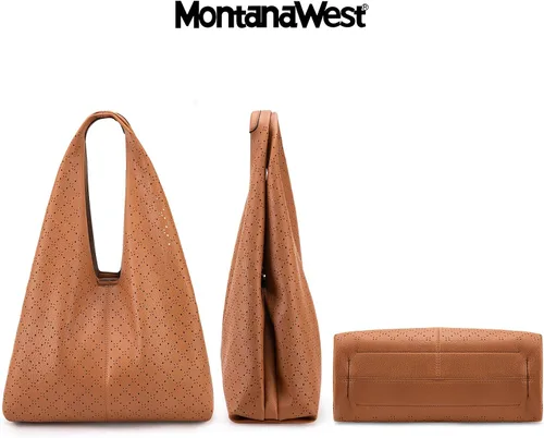 Vista 3 de Montana West Bolsos Hobo para mujer Bolsos de hombro holgados y bolsos