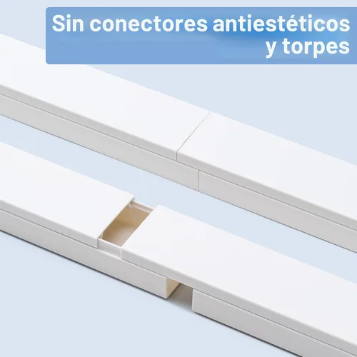 Vista 3 de Ocultador de Cables, Ocultador de Cables de 58 pulgadas, Cubiertas de Cables para Cables en la Pared, Canaleta Cubierta de Cable Pintable