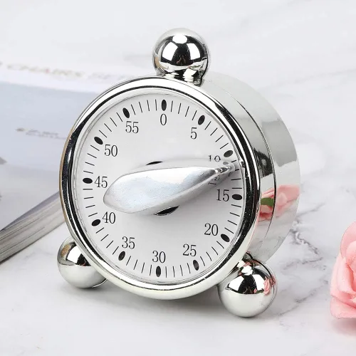 Vista 6 de Temporizador mecánico, pequeño temporizador multifunción, mini temporizador de cocina, reloj despertador para cocina, peluquería y salón de belleza