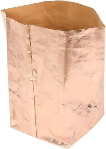 Vista 3 de Fydun Kraft Paper Washable Reusable Planting Bag Plant Growing Bags for Garden Balcony Rose Gold20x20cm Kraft Paper Washable Reusable for Family