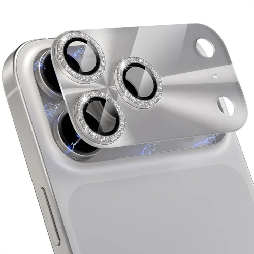 Vista 38 de Choiche - Protector de lente de cámara para iPhone 16 Pro/iPhone 16 Pro Max Full Camera Cover with 9H Tempered Glass Lens Screen Protector Metal