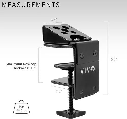 Vista 3 de VIVO Adaptador de abrazadera de escritorio diseñado para soportes de monitor OEM Samsung, soporta G7 y G9 de hasta 49 pulgadas, convertidor