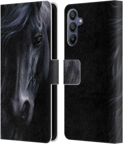 Vista 191 de Head Case Designs Officially Licensed Laurie Prindle A Morgan Christmas Western Stallion Leather Wallet Case Compatible with Samsung Galaxy A07 4G