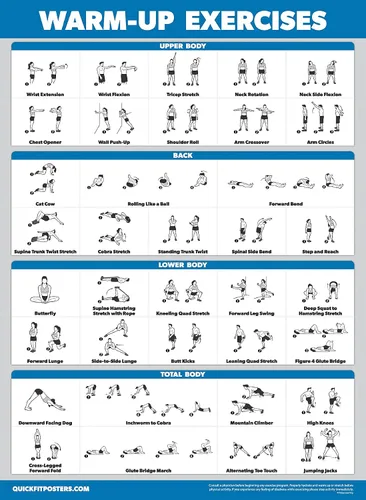 Vista 9 de Paquete de 4 pósteres de entrenamiento de máquina de cable volumen 1 y 2 + ejercicios de estiramiento + ejercicios de calentamiento