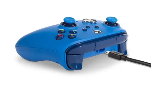 Vista 5 de PowerA Enhanced Wired Controller for Xbox - Blue Gamepad Wired Video Game Controller Gaming Controller Xbox Series XS Xbox One - Xbox Series X