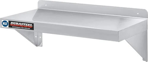 Vista 13 de DuraSteel Estante de pared de acero inoxidable, 24 pulgadas de ancho x 12 pulgadas de profundidad, grado comercial, certificado NSF