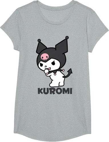 Vista 52 de Sanrio Kuromi - Camiseta con logotipo en la parte trasera Gris Oscuro