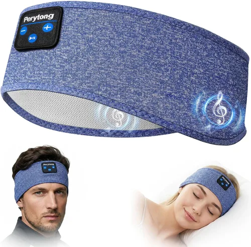 Vista 10 de Perytong: Diadema para dormir - Auriculares Bluetooth para dormir para durmientes de lado - Auriculares para dormir, diadema cómoda con micrófono