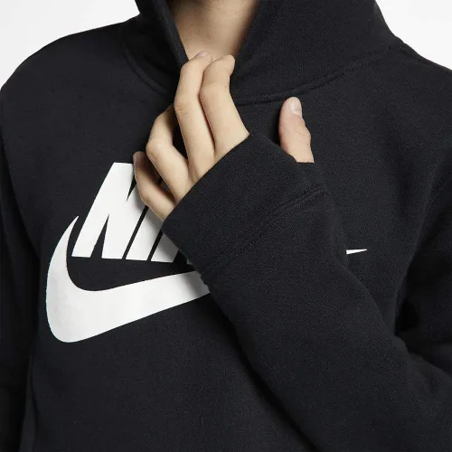 Vista 2 de Nike Sudadera deportiva con capucha para niños (S, negroblanco)