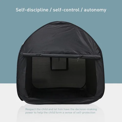 Vista 8 de Tienda Sensorial para Niños de 35.4 x 35.4 x 35.4 pulgadas - Refugio Calmante Certificado CPC con Rincón Oscuro y Silencioso Tienda Portátil