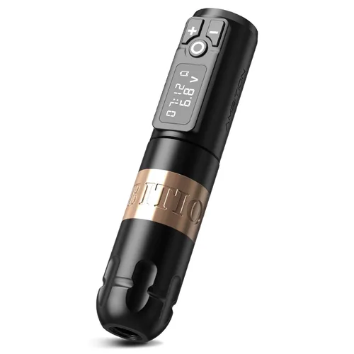 Vista 18 de Ambition Soldier - Bolígrafo rotativo de batería para tatuajes con cartucho, máquina de tatuaje con motor sin núcleo de 2400 mAh, fuente