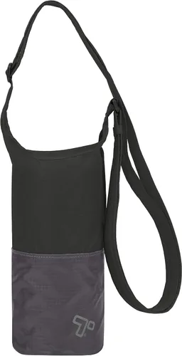 Vista 3 de Travelon Bolsa para botella de agua plegable, gris negro, embalado 3,25 x 4,25 x 0,75, Negro-Gris, Travelon Bolsa plegable para botella de agua