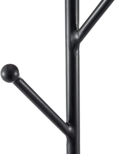 Vista 7 de MyGift Perchero de Pared de Metal Negro Mate con 6 Ganchos para Entrada y Sombreros