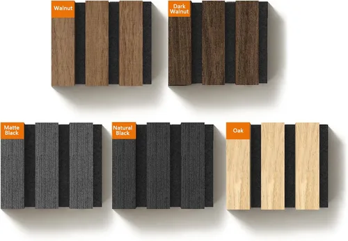 Vista 13 de Upick Paneles de pared acústicos de MDF que absorben el sonido, paquete de 2 paneles de pared de espuma a prueba de sonido de 94.5 x 23.4 pulgadas