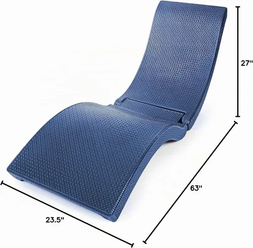 Vista 3 de [Usado] Pool Mate Silla de lujo para piscina, patio, tumbona, azul