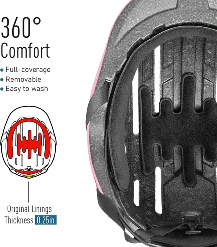Vista 3 de MOUNTALK Cascos de bicicleta para adultos, hombres y mujeres, casco de bicicleta para hombres/mujeres con luz magnética, casco para jóvenes