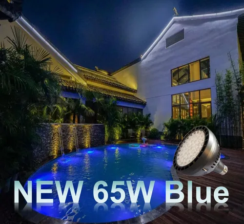 Vista 2 de Luz LED para piscina - Azul 65W, 120V, reemplazo, bombilla de piscina