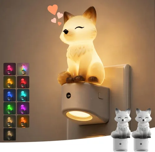 Vista 32 de L LOHAS LED Luz nocturna enchufable para niños, lindo pato, cambio