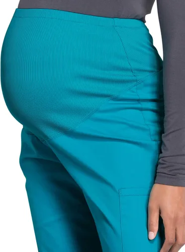 Vista 3 de Cherokee Pantalones de maternidad para mujer, ropa de trabajo profesional suave elástico WW220