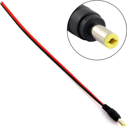 Vista 3 de E-outstanding 10 unids macho enchufe DC Power Pigtail Cable Jack Connector, CCTV cámara de seguridad adaptador enchufe